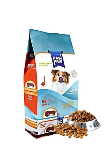 Paw Paw Biftekli Yetişkin Köpek Maması 15 Kg