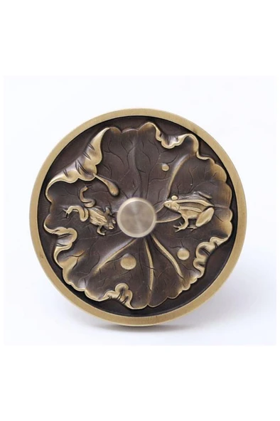 Mühür Mumu Pirinç Damga 50mm 3D Su Zambağı A Desen Pirinç Saplı - 2