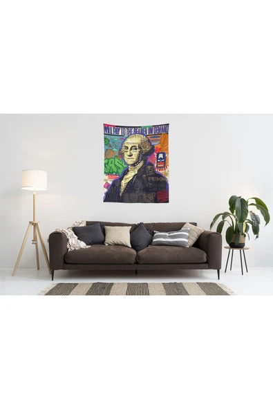 move home Desenli kumaş duvar örtüsü,duvar halısı - 4