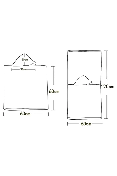 MoveBeach Çocuk Bornoz Havlu Panço - 3