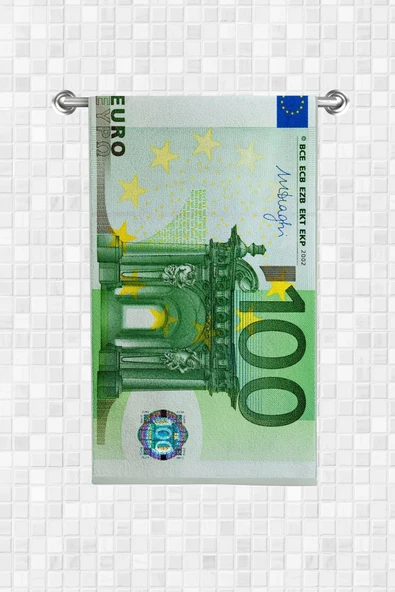 move home Çok Amaçlı Dolar Euro Desenli Dekoratif Havlu 30x50cm 2 Adet - 3