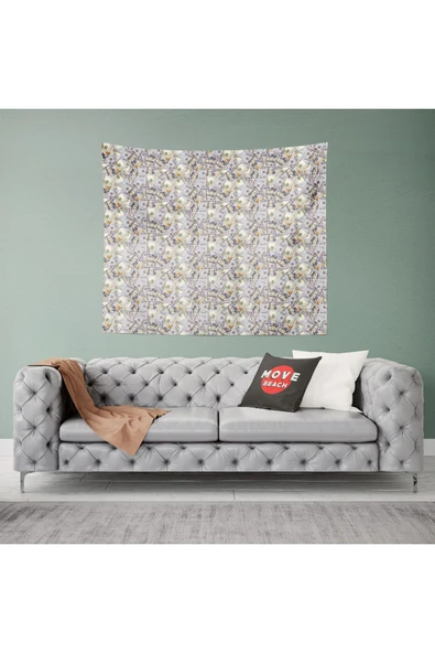 move home Dolar Desenli Kumaş Duvar Örtüsü,duvar Halısı