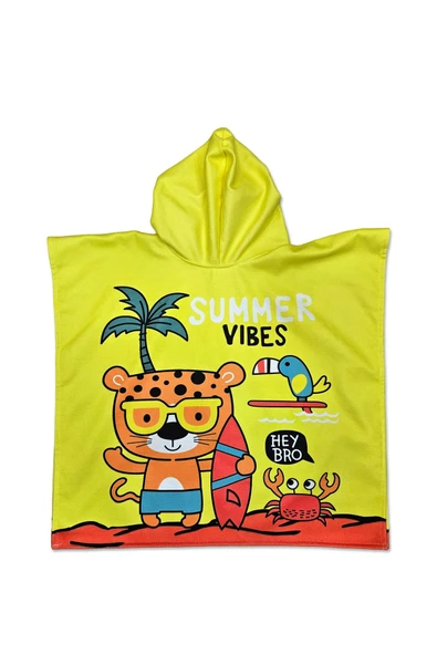 MoveBeach Desenli Çocuk Panço Plaj Havlusu - 3