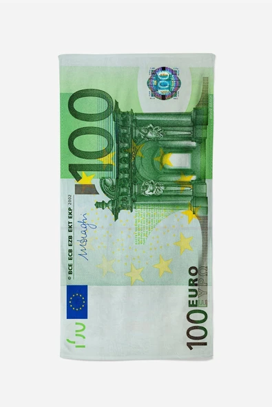 MoveBeach Euro Desenli Plaj Havlusu, Banyo Havlusu 80x150cm - Resim 5