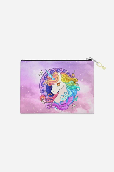 MoveBeach Unicorn Desenli Çok Amaçlı Portföy & Clutch Çanta - 2