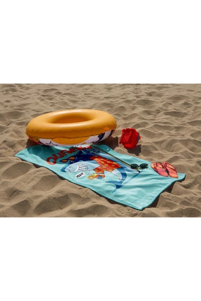 MoveBeach Desenli Çocuk Plaj Havlusu - Resim 3