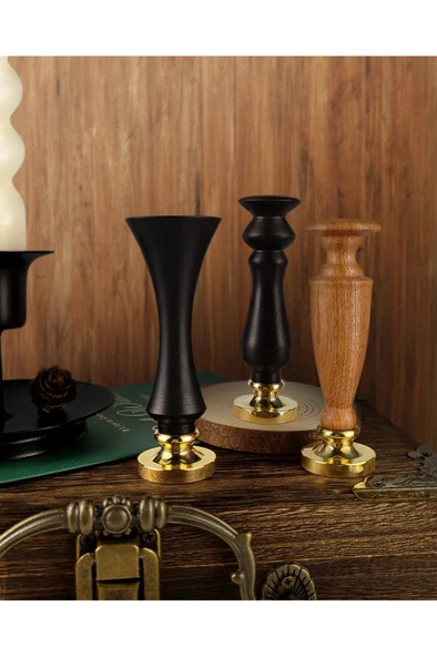 Ahşap Mum Mühür Sapı Gül Ağacı G26 Tasarımı Özel Seri M8 Dişli - Resim 6