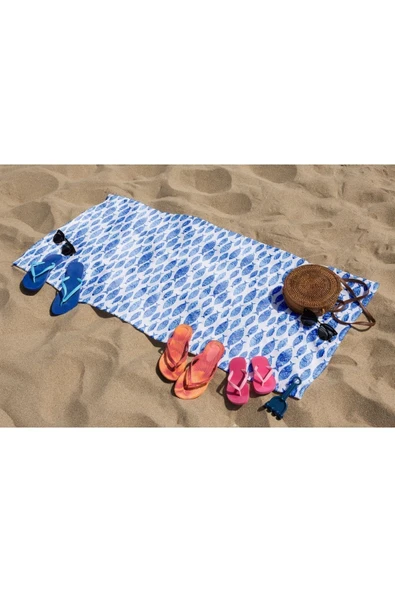 MoveBeach Desenli Plaj Havlusu, Banyo Havlusu - Resim 3