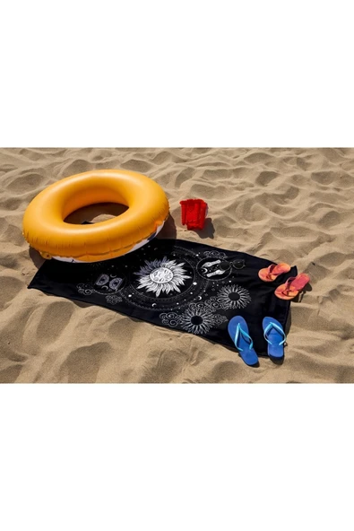 MoveBeach Desenli Plaj Havlusu, Banyo Havlusu - 6