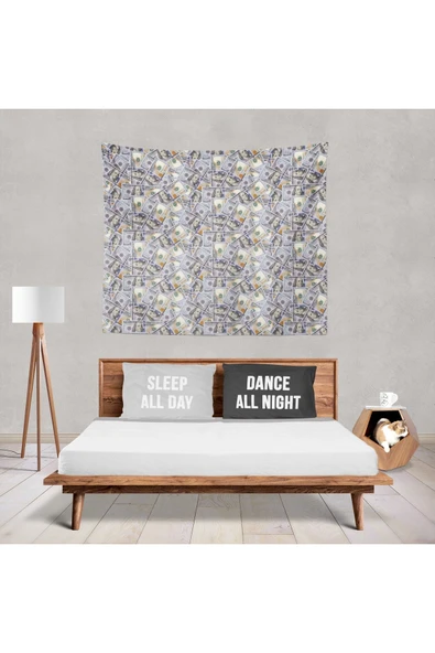 move home Dolar Desenli Kumaş Duvar Örtüsü,duvar Halısı - 2