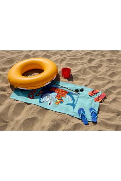MoveBeach Desenli Çocuk Plaj Havlusu - Resim 5