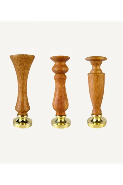 Ahşap Mum Mühür Sapı Gül Ağacı G26 Tasarımı Özel Seri M8 Dişli - Resim 3