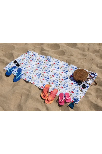 MoveBeach Desenli Plaj Havlusu, Banyo Havlusu - 3