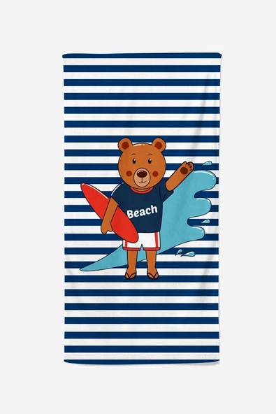 MoveBeach Desenli Çocuk Plaj Havlusu, Banyo Havlusu - 2