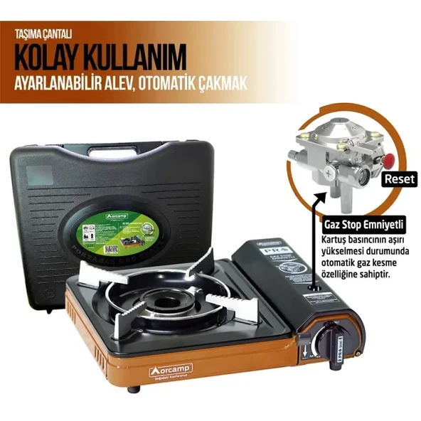 Orcamp CK-505 Taşınabilir Kartuşlu Ocak