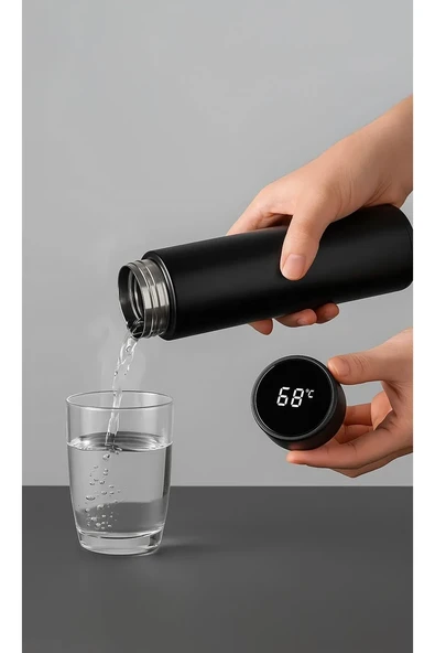 Sıcaklık Göstergeli Dijital Termos 500 ml