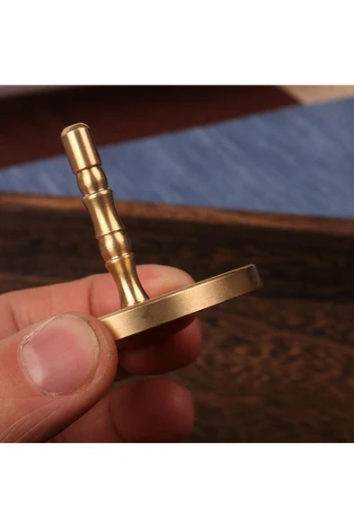 Mühür Mumu Pirinç Damga 50mm 3D Su Zambağı A Desen Pirinç Saplı - 3