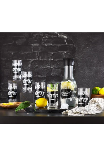 Wellington Desen Sürahi&Karaf Su Şişesi 3 Adet - 3