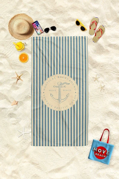 MoveBeach Desenli Plaj Havlusu, Banyo Havlusu