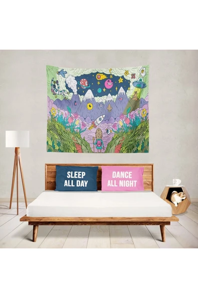 move home Desenli Kumaş Duvar Örtüsü,duvar Halısı - 3