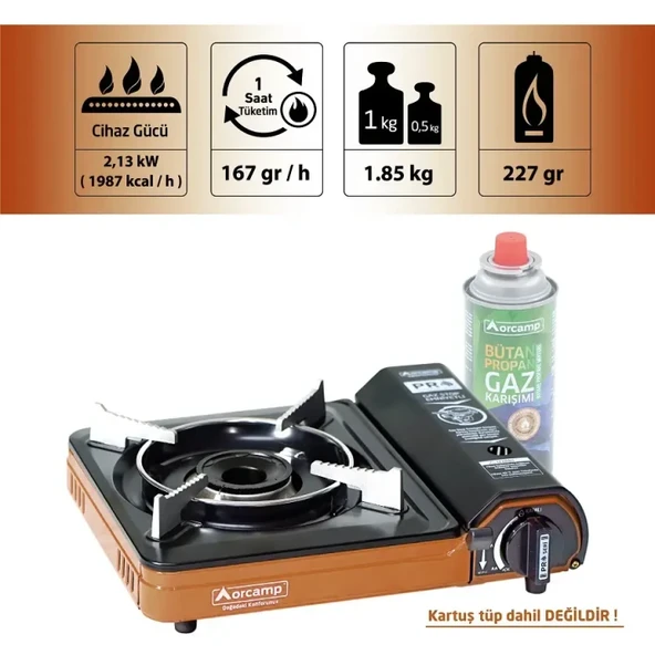 Orcamp CK-505 Taşınabilir Kartuşlu Ocak - 4