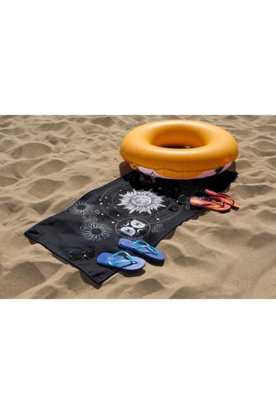 MoveBeach Desenli Plaj Havlusu, Banyo Havlusu - 5