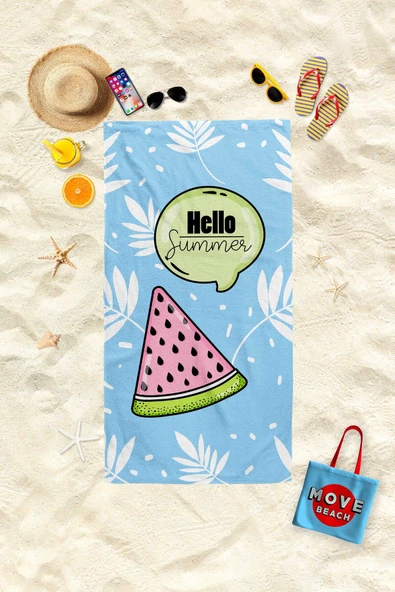 MoveBeach Desenli Plaj Havlusu, Banyo Havlusu