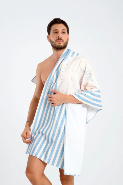 MoveBeach Desenli Plaj Havlusu, Banyo Havlusu - 2