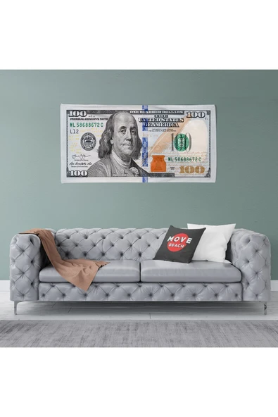 move home Dolar Desenli Kumaş Duvar Örtüsü,duvar Halısı - 2