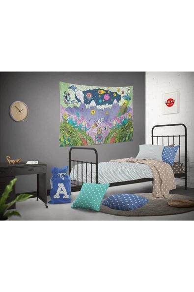 move home Desenli Kumaş Duvar Örtüsü,duvar Halısı - 4