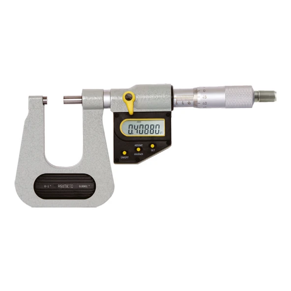 ASIMETO 0-25mmx0.001 IP65 DERİN BOĞAZ DİJİTAL MİKROMETRE