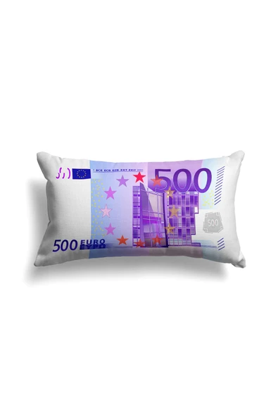 move home Dekoratif Kırlent Çift Taraf Euro Desenliı 30x50cm Içi Dolgulu - 1