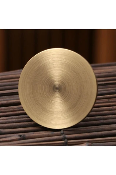 Mühür Mumu Pirinç Damga 50mm 3D Su Zambağı B Desen Pirinç Saplı - 5