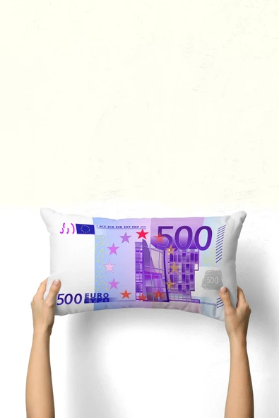 move home Dekoratif Kırlent Çift Taraf Euro Desenliı 30x50cm Içi Dolgulu - 4