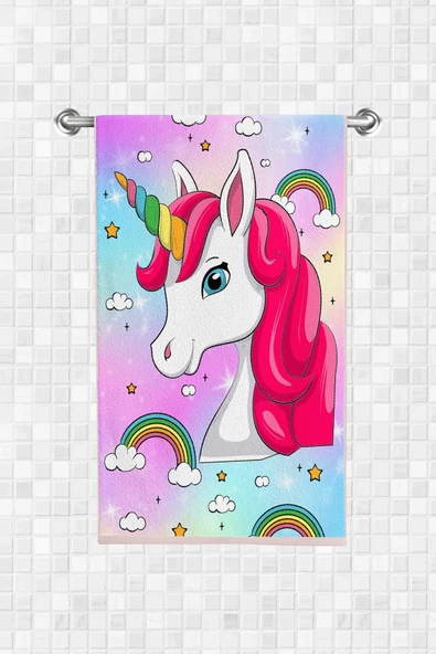move home Çok Amaçlı Unicorn Desenli Dekoratif Havlu 30x50cm 2 Adet - 5