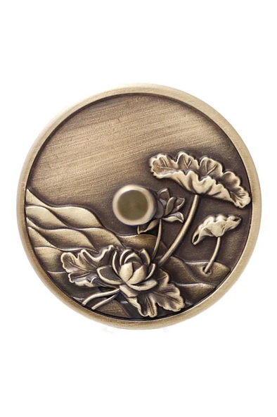 Mühür Mumu Pirinç Damga 50mm 3D Su Zambağı B Desen Pirinç Saplı - 4