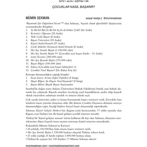 Çocuklar Nasıl Başarır? - Mümin Sekman ve Bahar Eriş - Resim 2