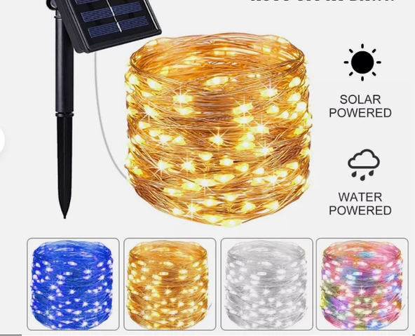 Dekorasyon Için 5m Güneş enerjılı Yanıp Sönen Halat Işıkları led