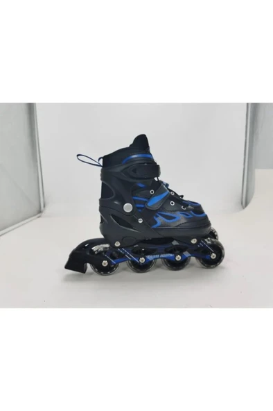 Mavi Silikon Tekerli Ayarlanabilir Işıklı Paten S 31-34 HP7128 - 2