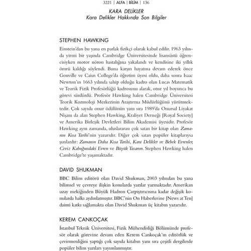 Kara Delikler - Stephen Hawking - Resim 2