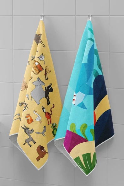 move home Çok Amaçlı Desenli Dekoratif Havlu 30x50cm 2 Adet - 4