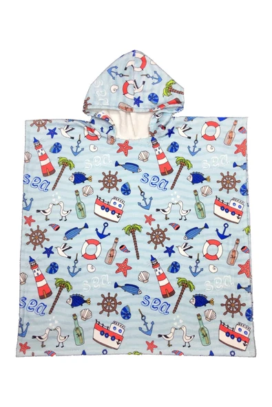 MoveBeach Çocuk Bornoz Havlu Panço - 6