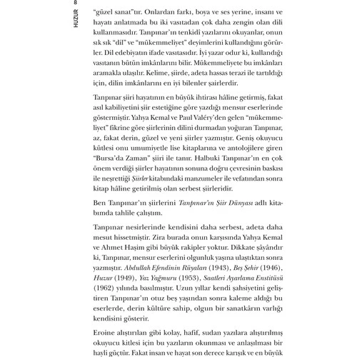 Huzur - Ahmet Hamdi Tanpınar - Resim 3