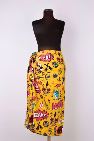 MoveBeach Desenli Pareo Iç Göstermez 100x150 Cm - Resim 3