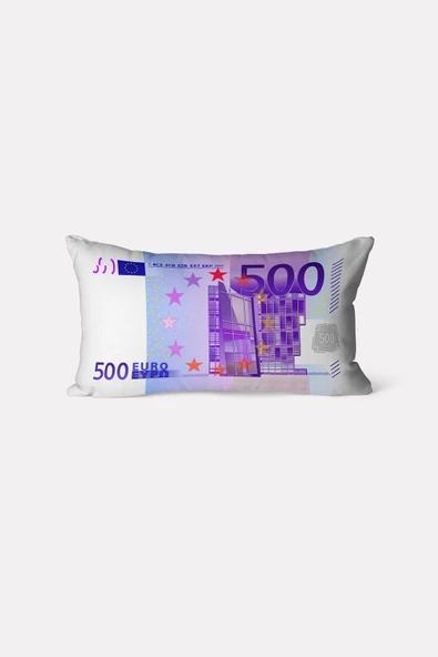 move home Dekoratif Kırlent Çift Taraf Euro Desenliı 30x50cm Içi Dolgulu - 2