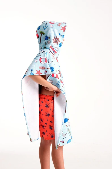 MoveBeach Çocuk Bornoz Havlu Panço - 3