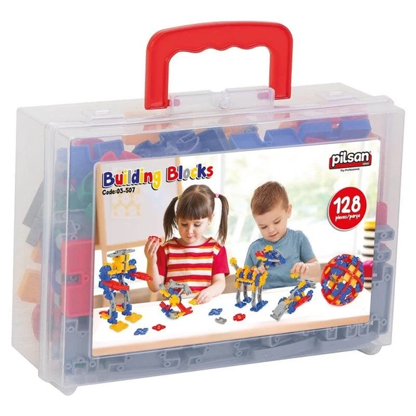 PİLSAN BUILDING BLOCKS ÇANTALI 128 PARÇA ürün görseli