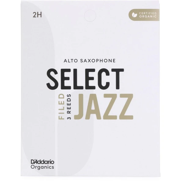 D\'Addario Woodwinds Organic Select Jazz Alto Saksafon Kamışı No:2 Hard ürün görseli 1