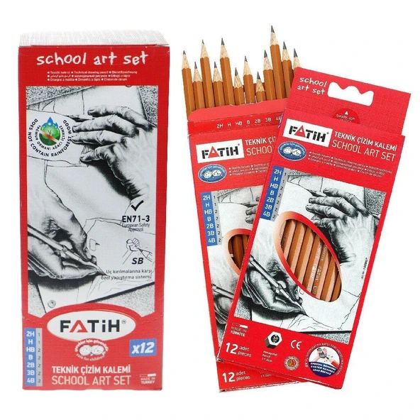 FATİH DERECELİ KALEM SCHOOL 12 Lİ SET ürün görseli