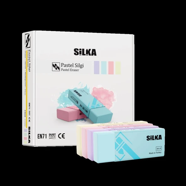 SİLKA SİLGİ PASTEL 4 RENK TPR